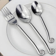 Mapledale Drop Stainless Steel Spiral Flatware Set — gallery image 8