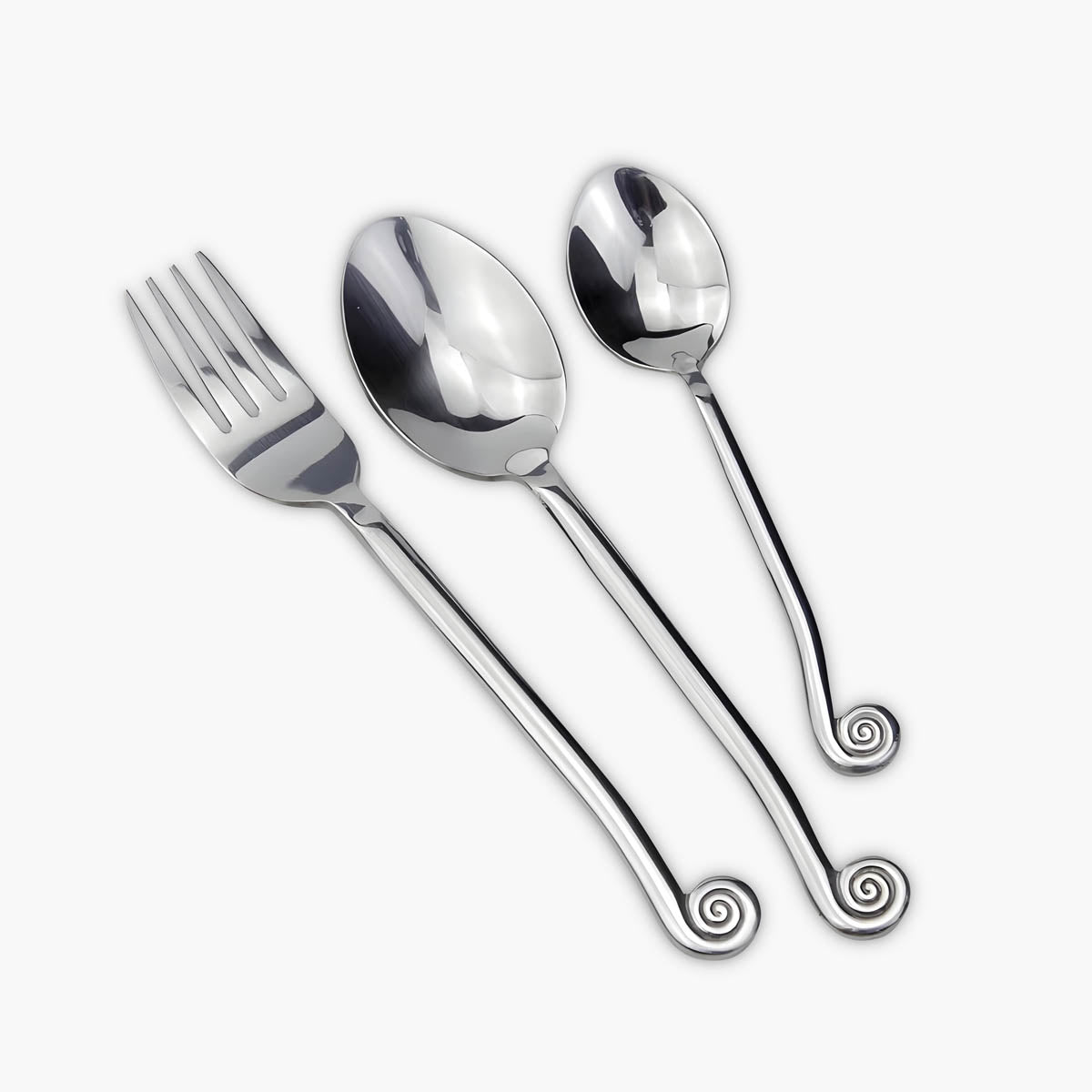 Mapledale Drop Stainless Steel Spiral Flatware Set — gallery image 3