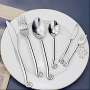 Mapledale Drop Stainless Steel Spiral Flatware Set — gallery image 5