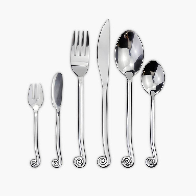 Mapledale Drop Stainless Steel Spiral Flatware Set — gallery image 1