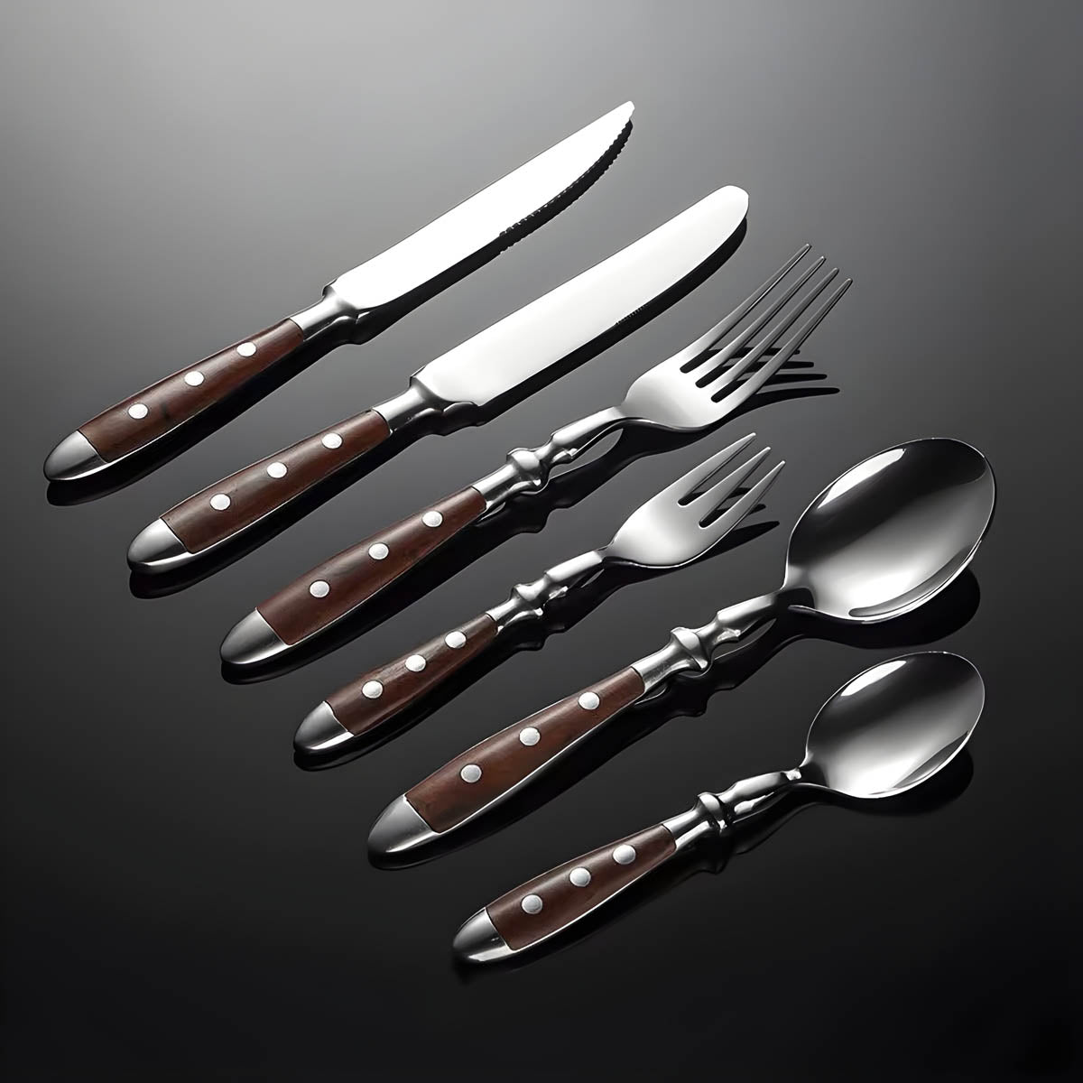 
Pemberley Drop Wood Flatware Set — photo 6