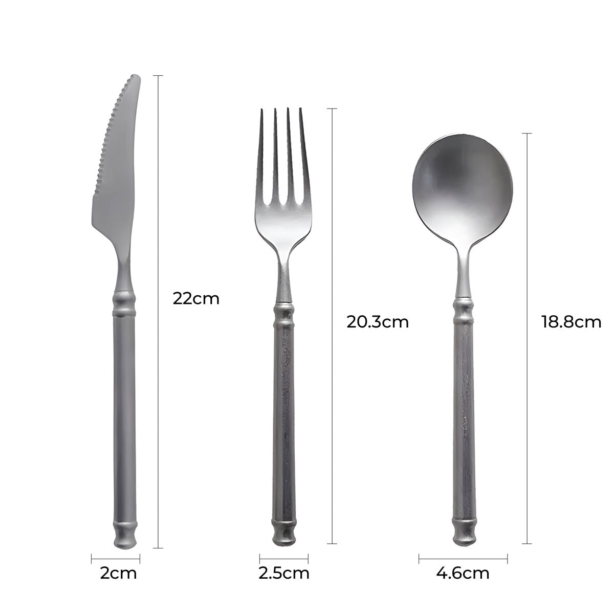 Silverwood Drop Stainless Steel Flatware Set — gallery image 25