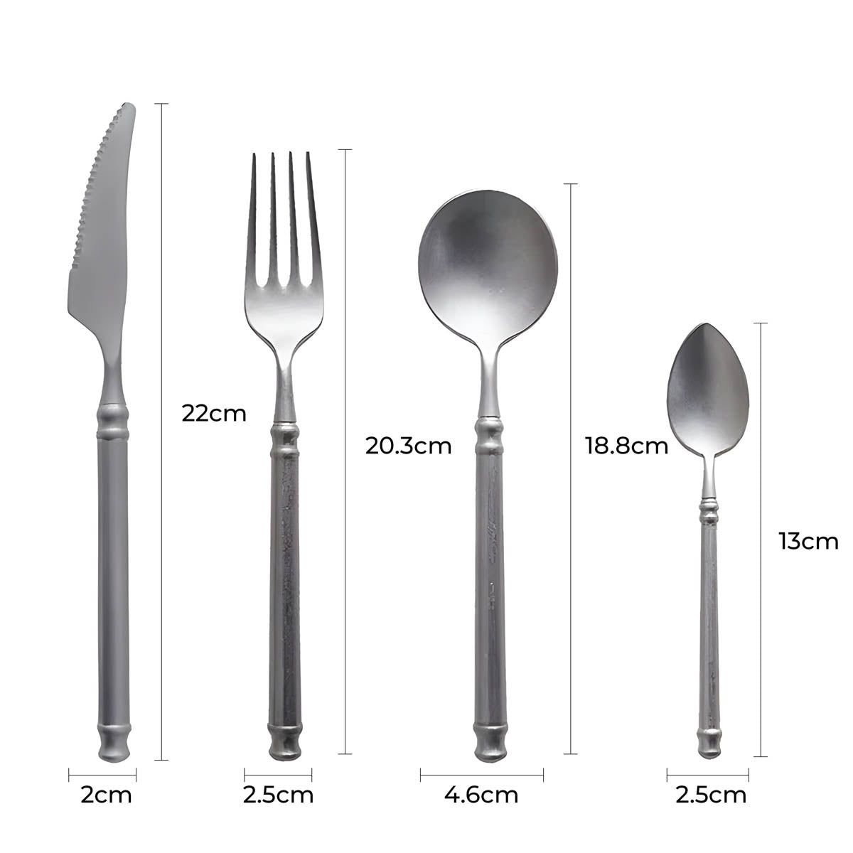Silverwood Drop Stainless Steel Flatware Set — gallery image 26