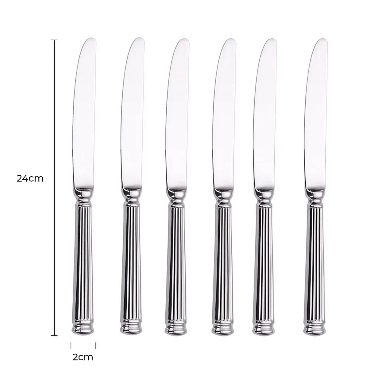 Whitmore Drop Stainless Steel Fluted Flatware Set — gallery image 19