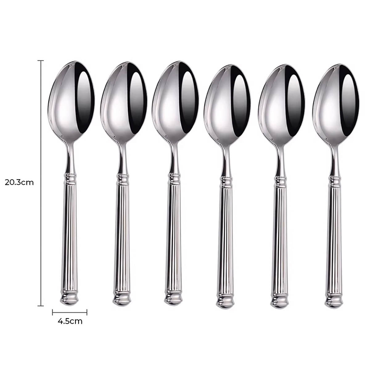 Whitmore Drop Stainless Steel Fluted Flatware Set — gallery image 24
