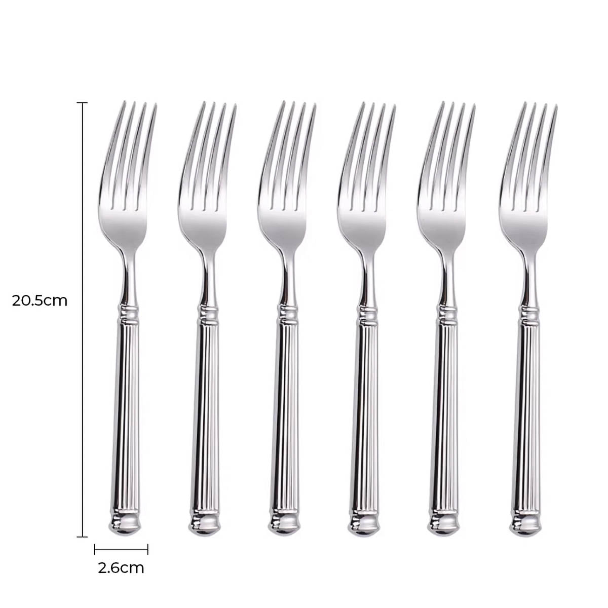 Whitmore Drop Stainless Steel Fluted Flatware Set — gallery image 16