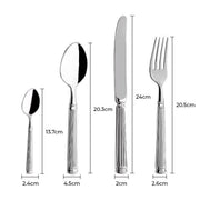 Whitmore Drop Stainless Steel Fluted Flatware Set — gallery image 15