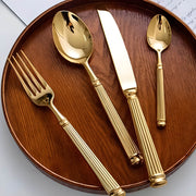Whitmore Drop Stainless Steel Fluted Flatware Set — gallery image 10
