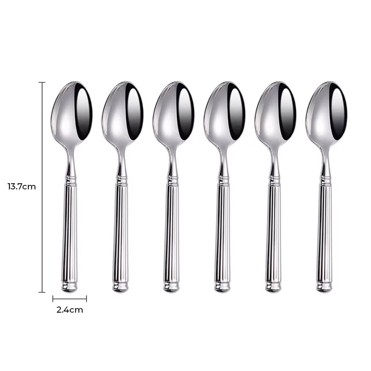 Whitmore Drop Stainless Steel Fluted Flatware Set — gallery image 18