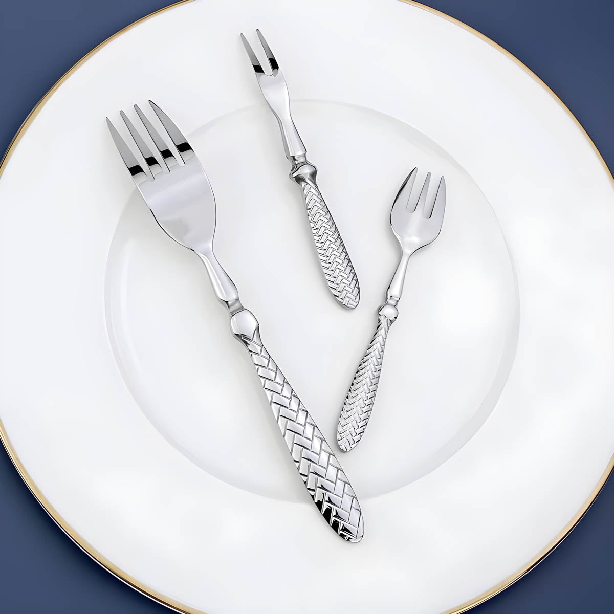 Woodford Drop Stainless Steel Flatware Set — gallery image 10