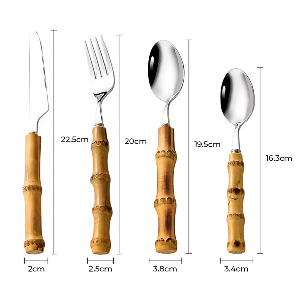 Ashford Curve Bamboo Flatware Set — gallery image 15