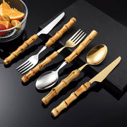 Ashford Curve Bamboo Flatware Set — gallery image 2