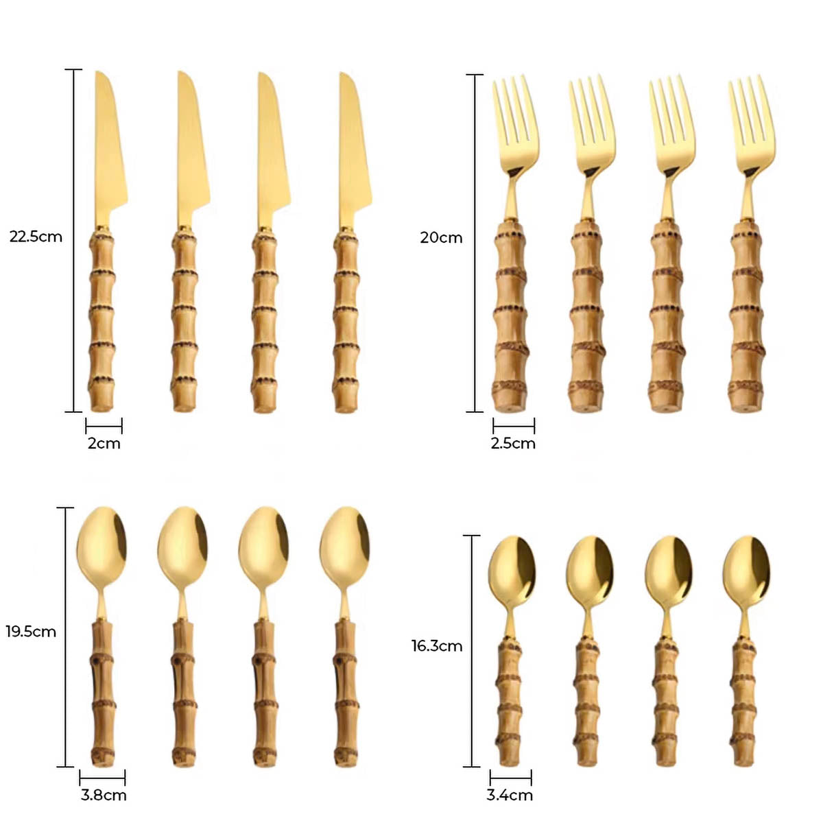 Ashford Curve Bamboo Flatware Set — gallery image 17