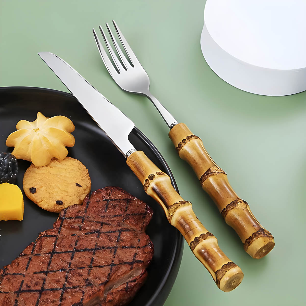 Ashford Curve Bamboo Flatware Set — gallery image 8