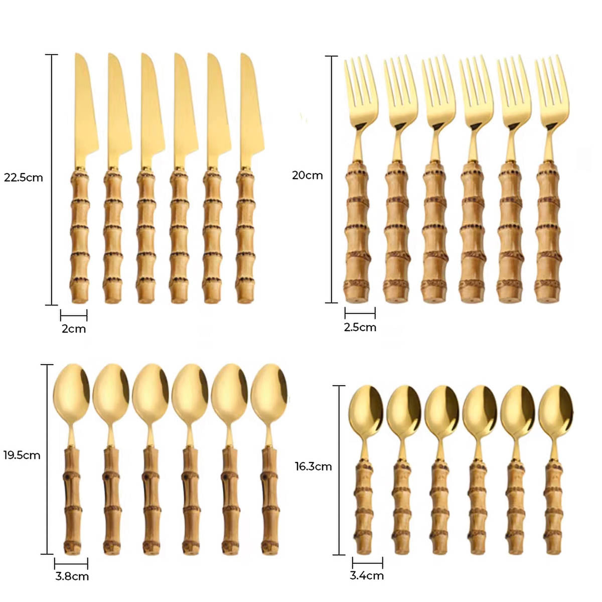 Ashford Curve Bamboo Flatware Set — gallery image 19