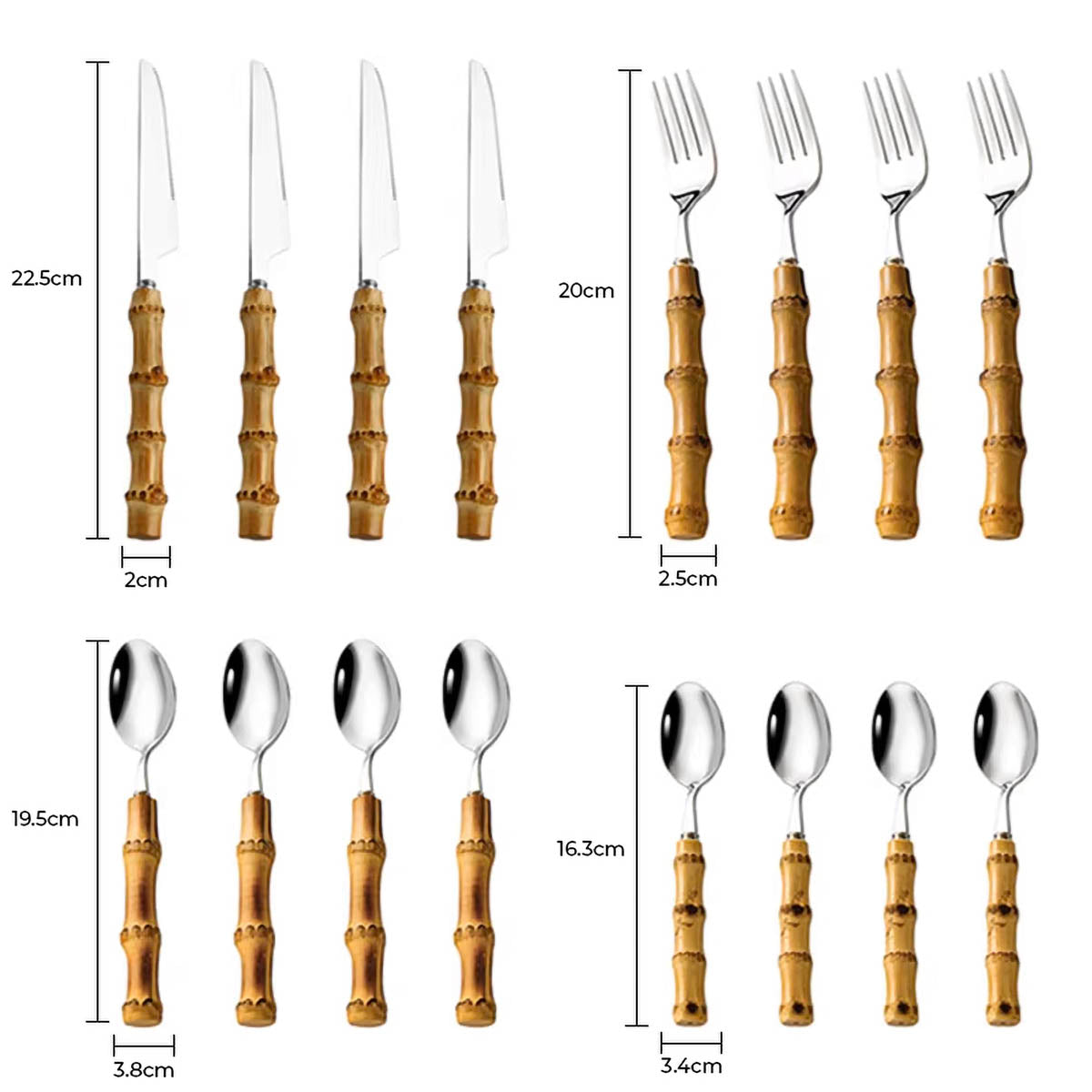 Ashford Curve Bamboo Flatware Set — gallery image 16