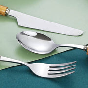 Ashford Curve Bamboo Flatware Set — gallery image 6