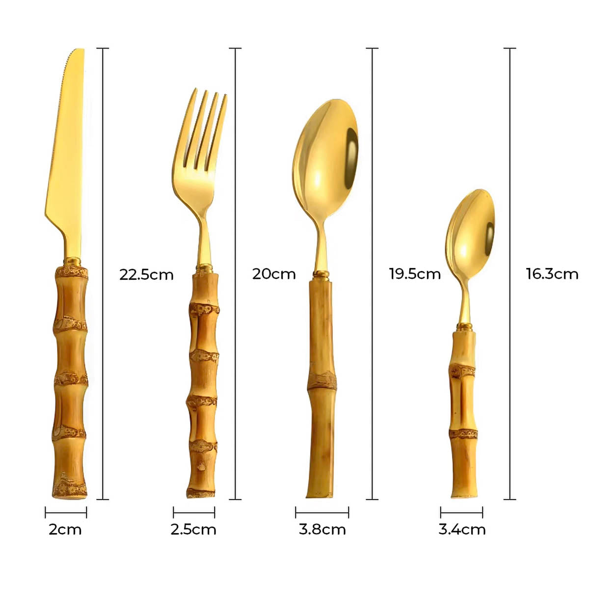 Ashford Curve Bamboo Flatware Set — gallery image 14