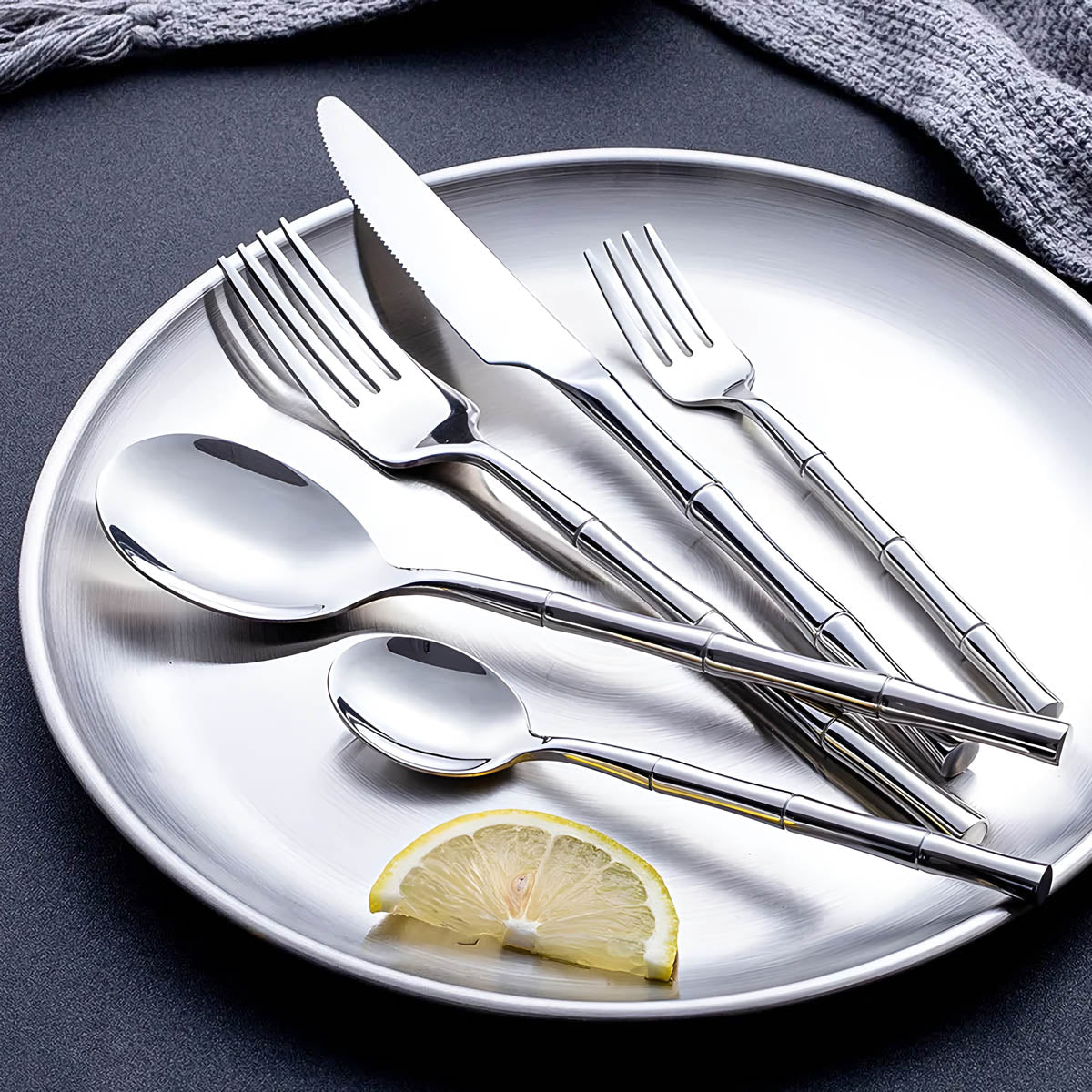 Bracken Curve Stainless Steel Flatware Set — gallery image 7