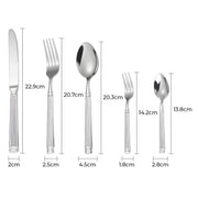 Cedar Curve Stainless Steel Linear Flatware Set — gallery image 13
