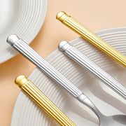 Cedar Curve Stainless Steel Linear Flatware Set — gallery image 8