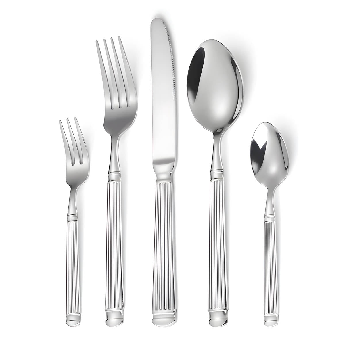Cedar Curve Stainless Steel Linear Flatware Set — gallery image 11