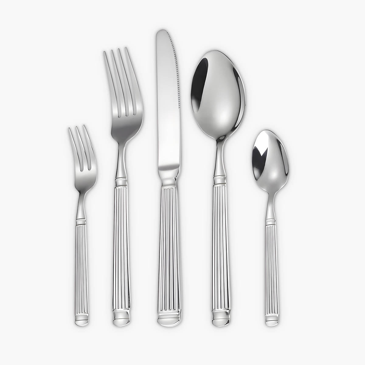Cedar Curve Stainless Steel Linear Flatware Set — gallery image 1
