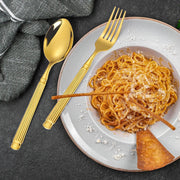 Cedar Curve Stainless Steel Linear Flatware Set — gallery image 6