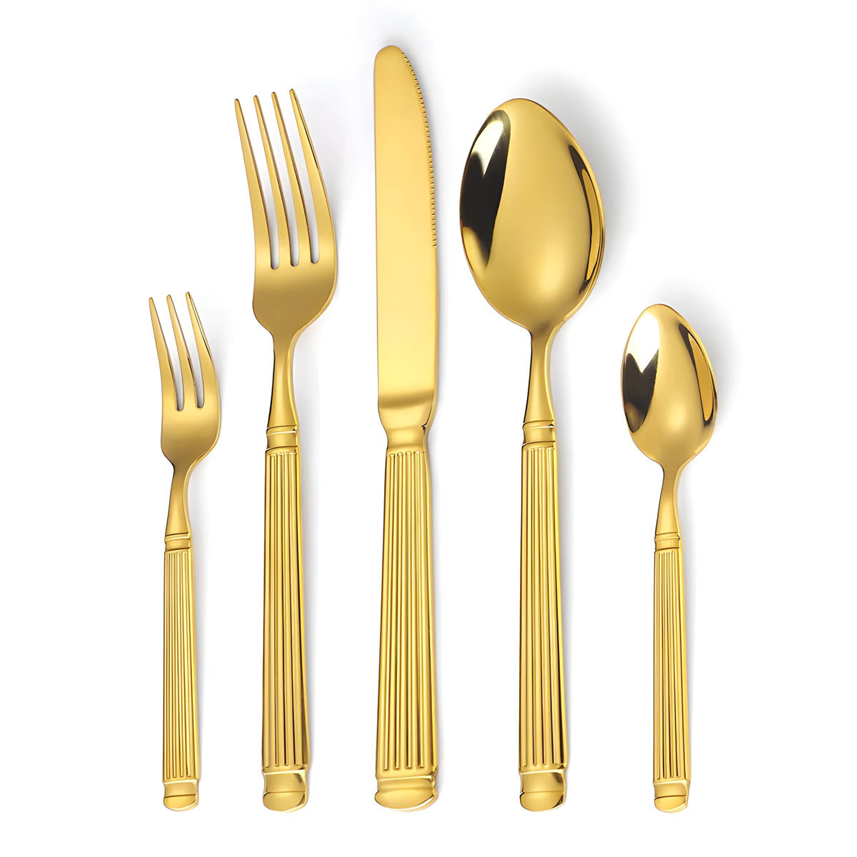 Cedar Curve Stainless Steel Linear Flatware Set — gallery image 10
