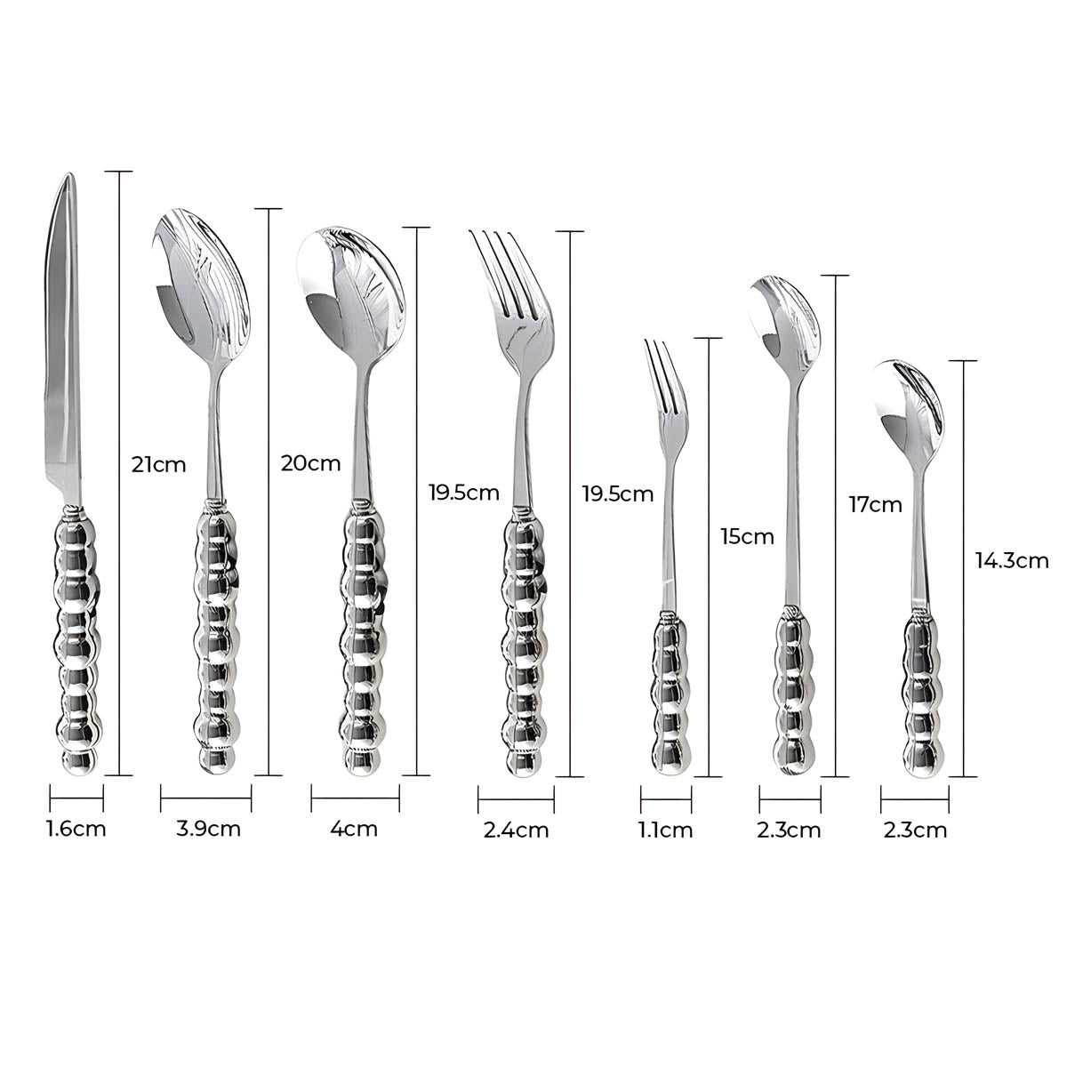 Kestrel Curve Stainless Steel Flatware Set — gallery image 16