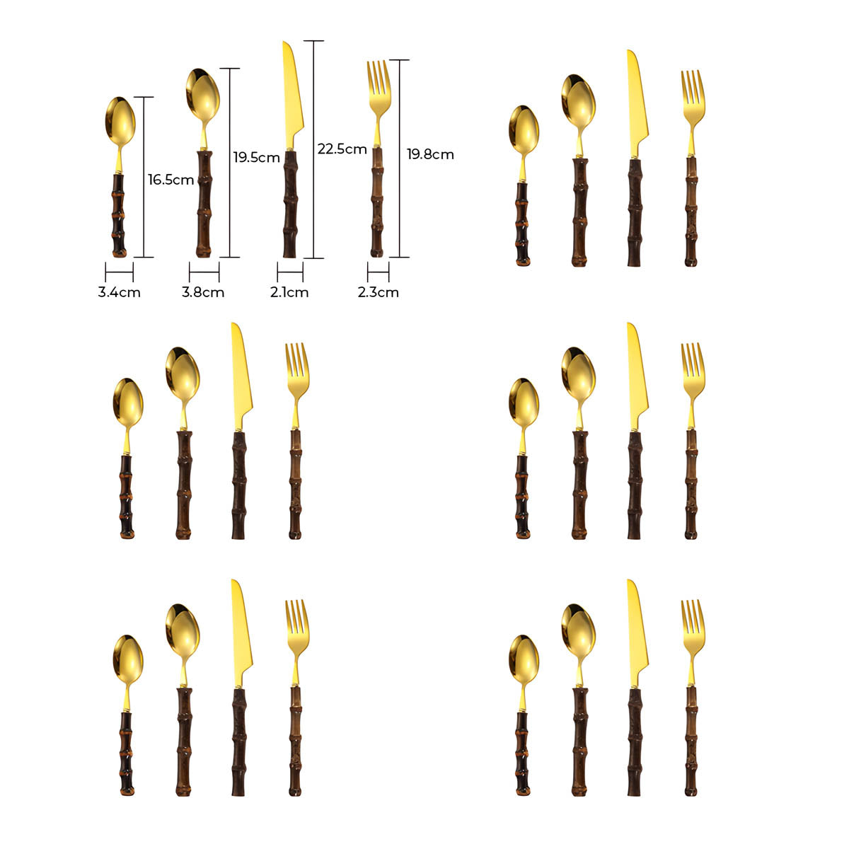 Rowan Curve Bamboo Flatware Set — gallery image 13