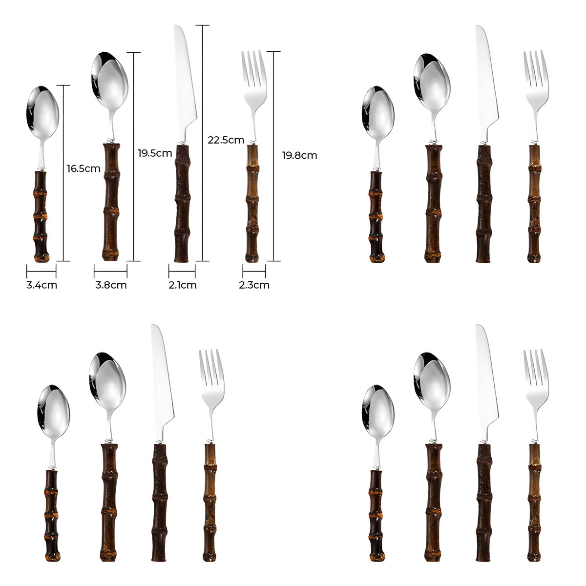 Rowan Curve Bamboo Flatware Set — gallery image 10