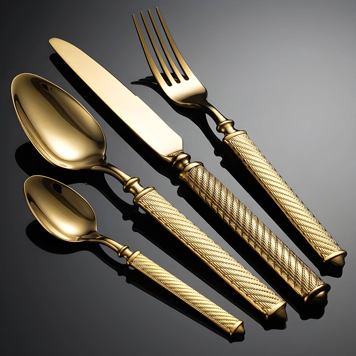 Hawthorn Curve Stainless Steel Flatware Set — gallery image 7