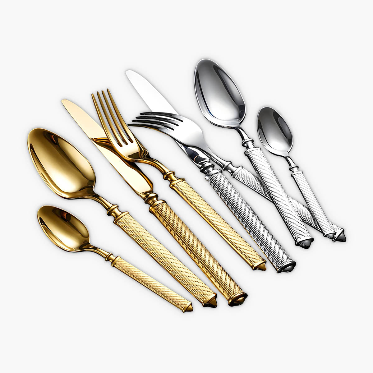Hawthorn Curve Stainless Steel Flatware Set — gallery image 1