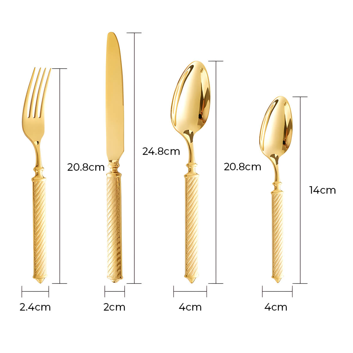 Hawthorn Curve Stainless Steel Flatware Set — gallery image 12