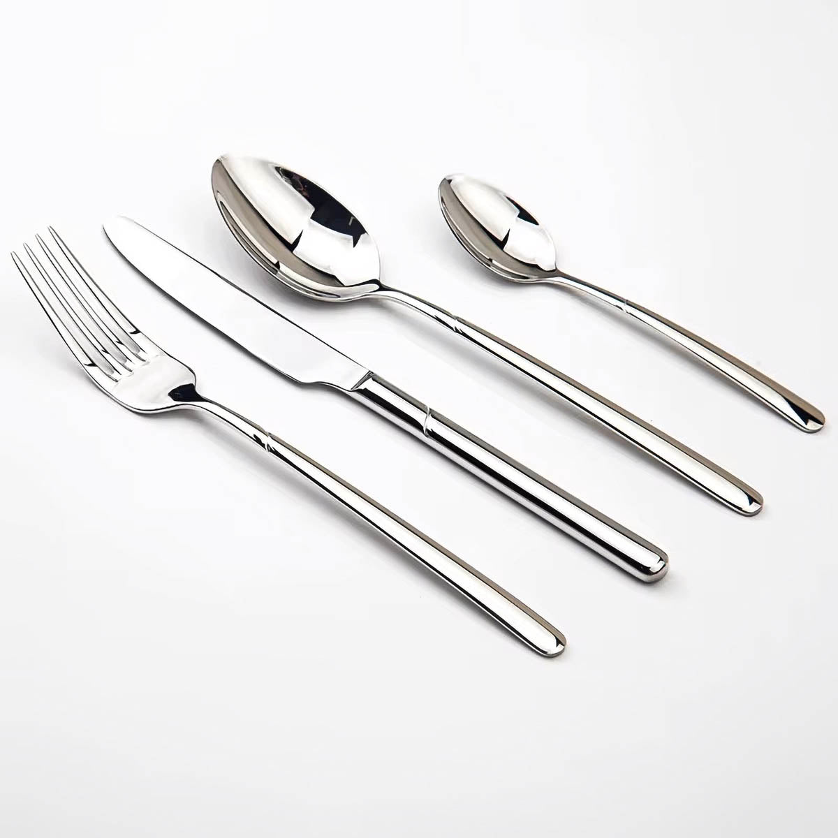 Wren Curve Stainless Steel Flatware Set — gallery image 5