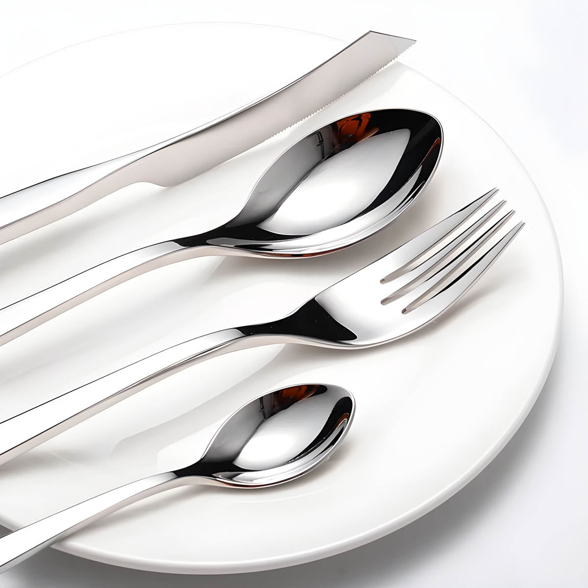 Sorrel Curve Stainless Steel Flatware Set — gallery image 2