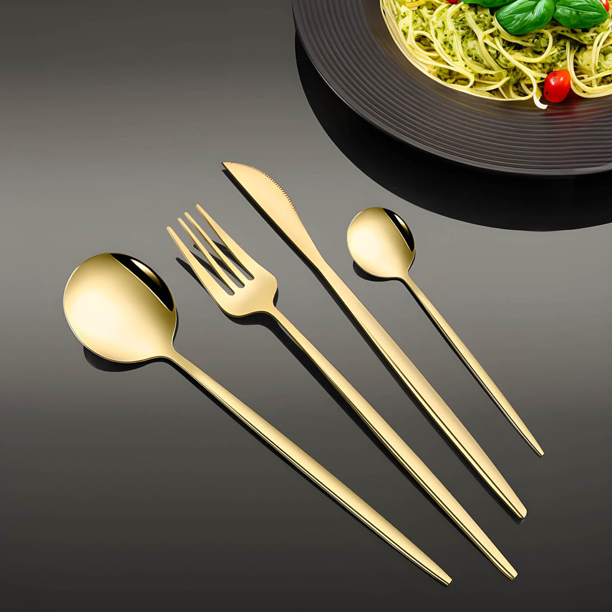 Tilden Curve Stainless Steel Flatware Set — gallery image 2