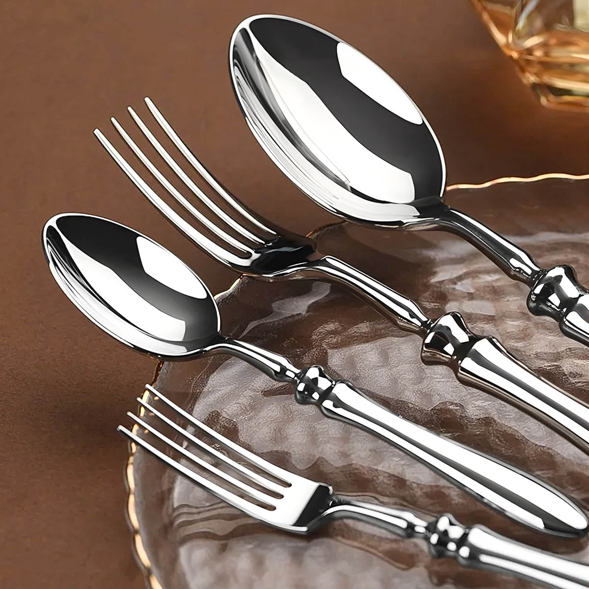 Reed Curve Stainless Steel Flatware Set — gallery image 2