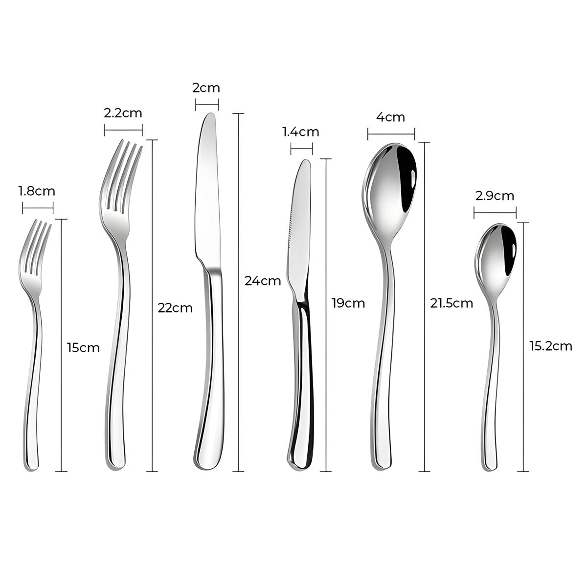 Fenwick Curve Stainless Steel Flatware Set — gallery image 12