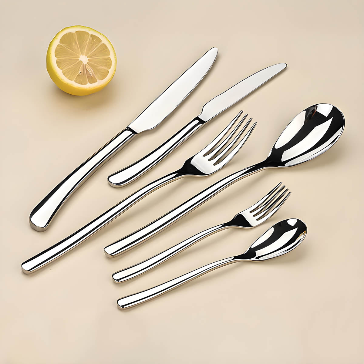 Fenwick Curve Stainless Steel Flatware Set — gallery image 8