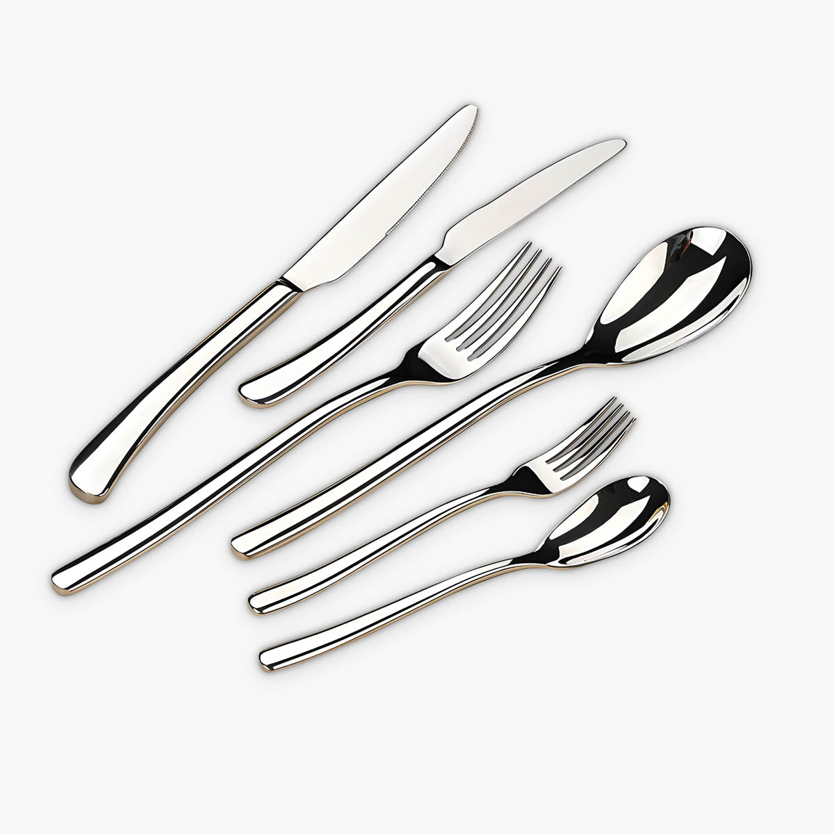 Fenwick Curve Stainless Steel Flatware Set — gallery image 1