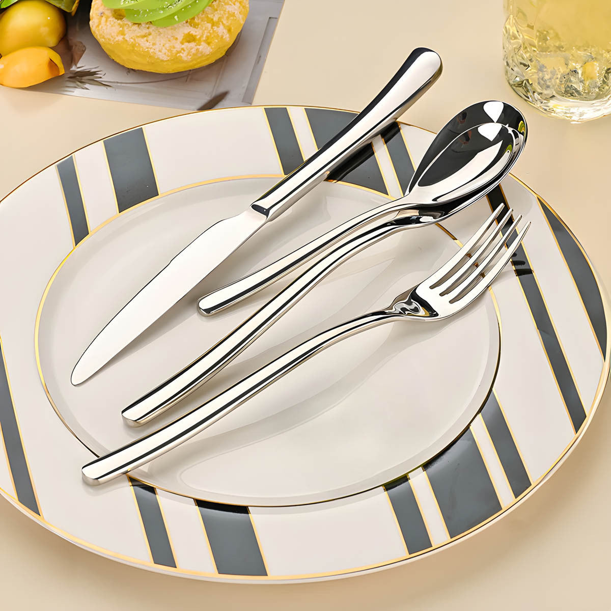 Fenwick Curve Stainless Steel Flatware Set — gallery image 3