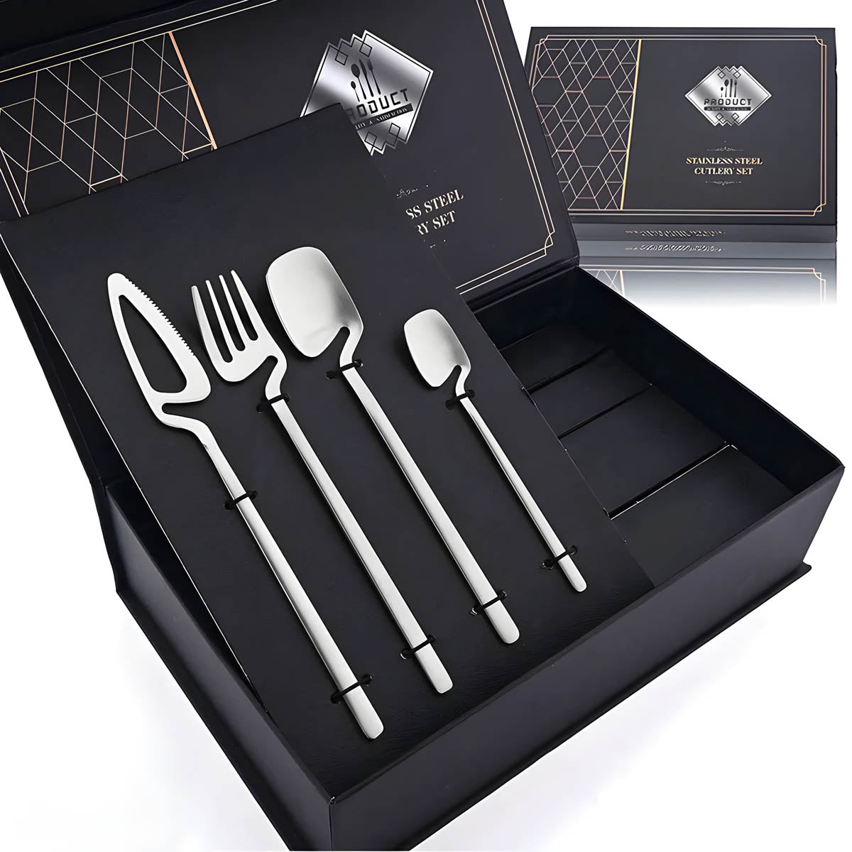 Marlow Curve Stainless Steel Flatware Set — gallery image 10