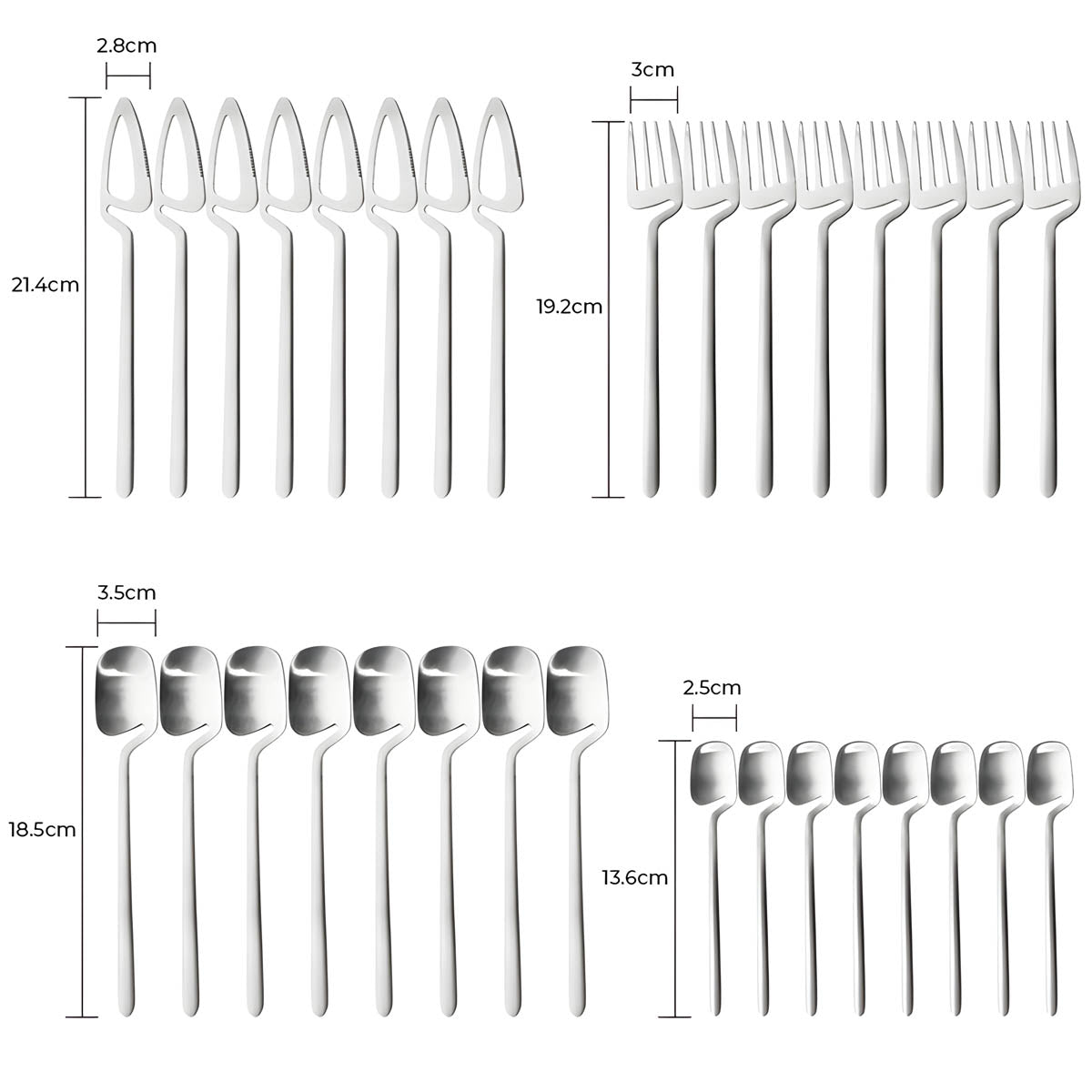 Marlow Curve Stainless Steel Flatware Set — gallery image 16