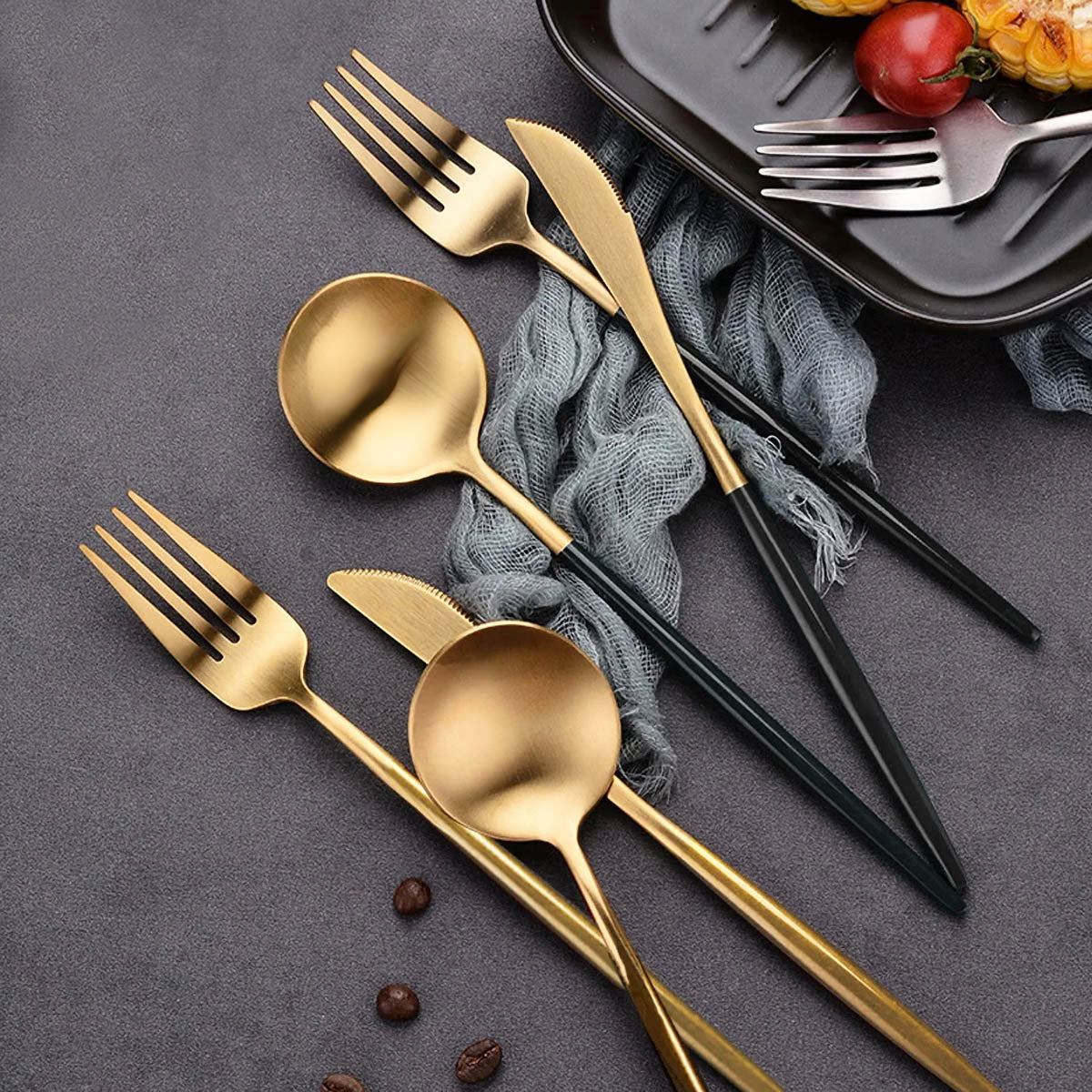 Brier Curve Stainless Steel Flatware Set — gallery image 2