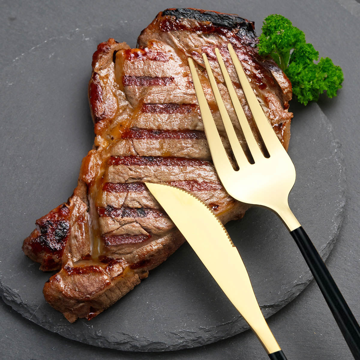 Brier Curve Stainless Steel Flatware Set — gallery image 4