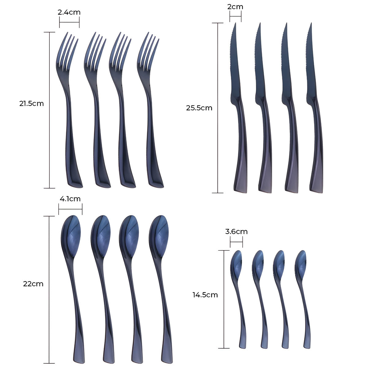 
Set de couverts en acier inoxydable Birch Curve — photo 17