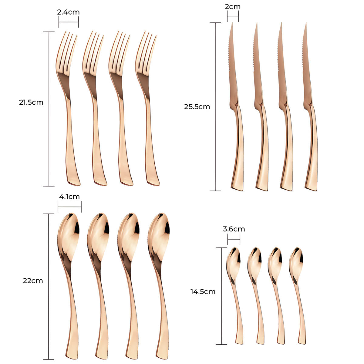 
Set de couverts en acier inoxydable Birch Curve — photo 16