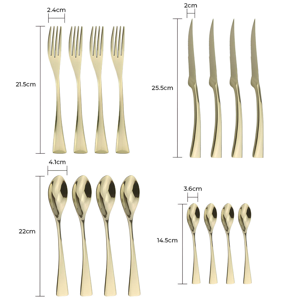 
Set de couverts en acier inoxydable Birch Curve — photo 15